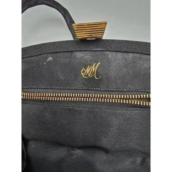 Vintage MM Morris Moskowitz Black Clutch - Picture 5 of 9